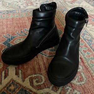 The Last Conpiracy Spiral Zipper Leather Sneakers sz. 38EU